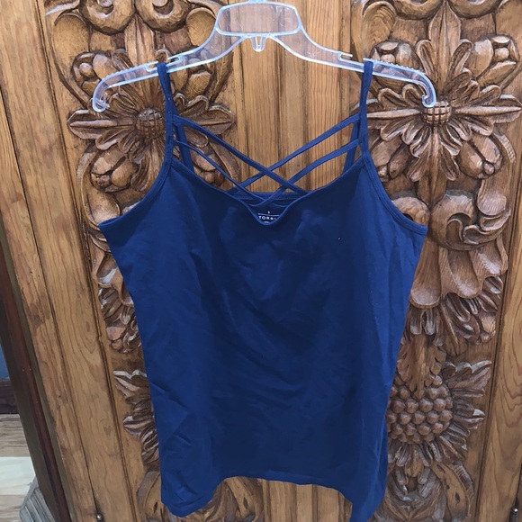 EUC torrid size 3 navy tank top camisole - Picture 1 of 4